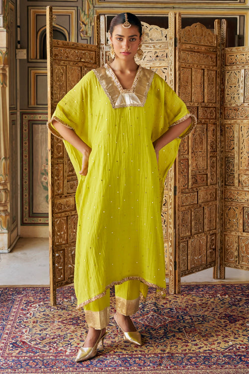 Citron Glass Kaaftan with Pant