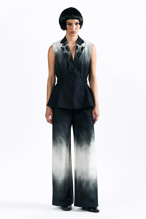 Midnight Wash Peplum Waistcoat
