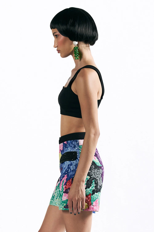 Mosaic Peonies Shorts