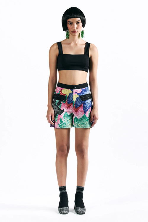 Mosaic Peonies Shorts