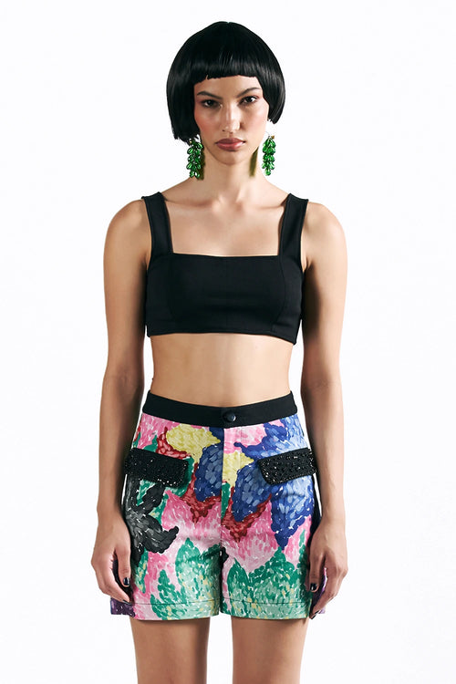 Mosaic Peonies Shorts