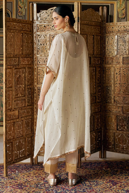 Ivory Glass Kaaftan with Pant