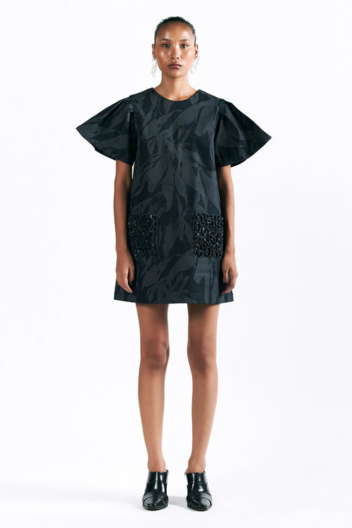 Etched Blossom Mini Dress