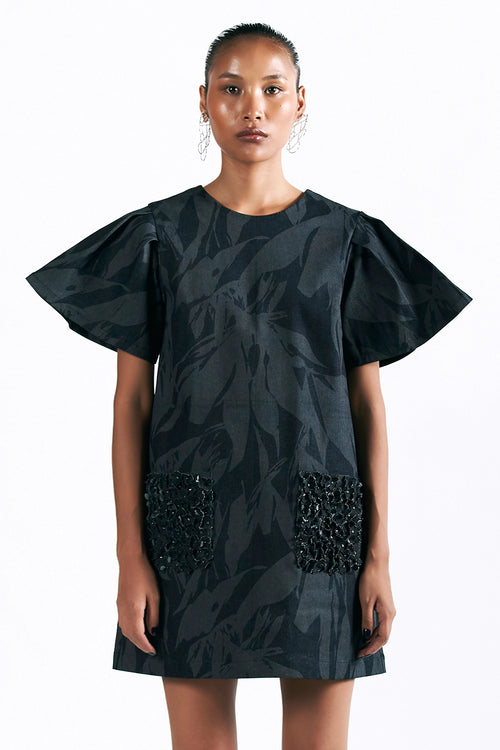 Etched Blossom Mini Dress