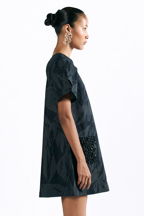 Etched Blossom Mini Dress