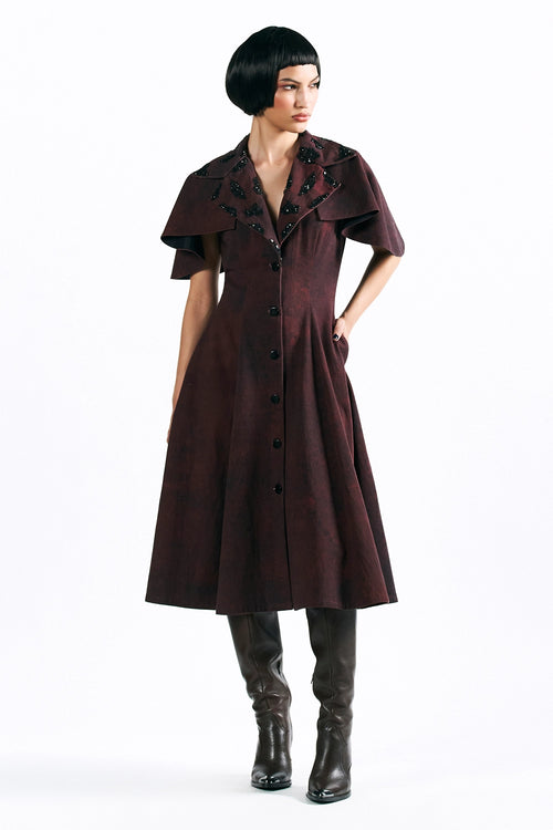 Merlot Muse Cape Dress