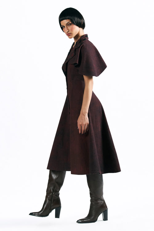 Merlot Muse Cape Dress