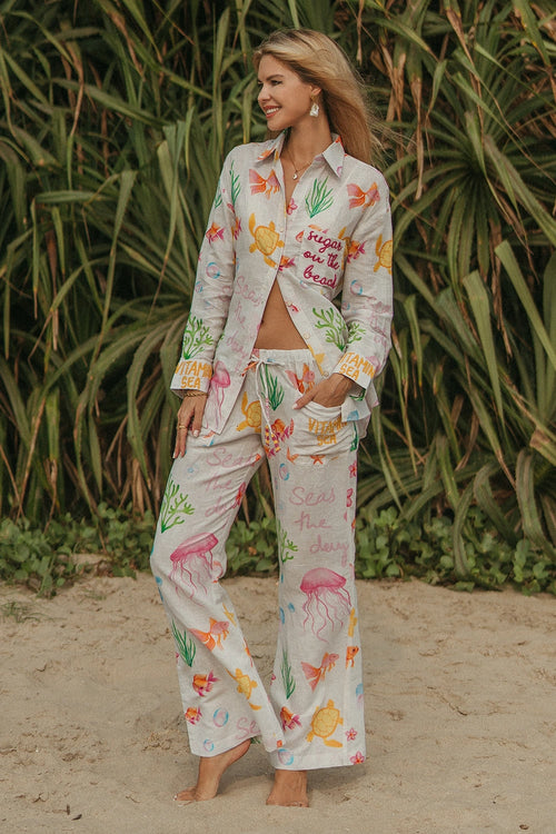 Sugar On The Beach Shirt Set
