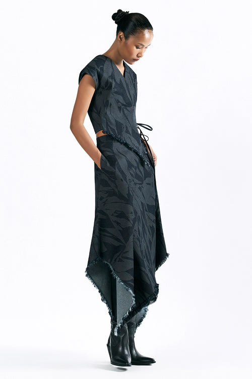 Etched Blossom Handkerchief Skirt