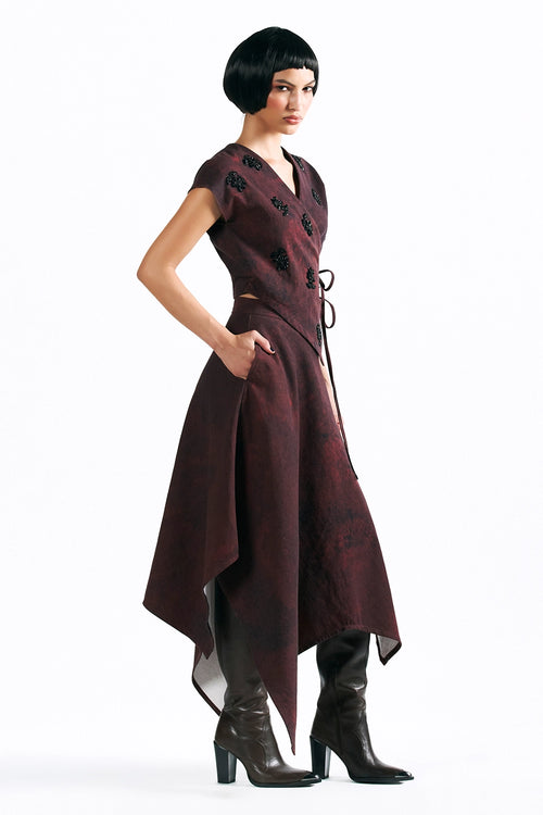 Merlot Muse Wrap Top