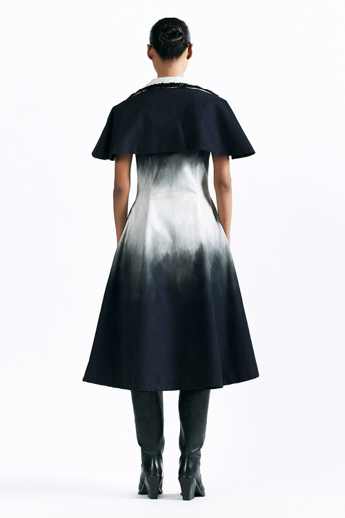 Midnight Wash Cape Dress