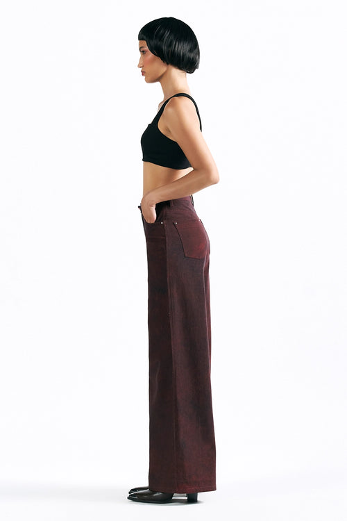 Merlot Muse Straight Trousers