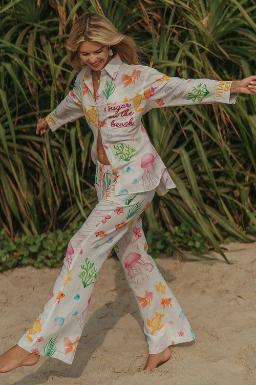 Sugar On The Beach Shirt Set