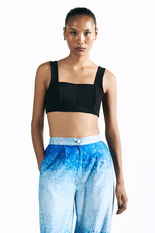 Mosaic Cobalt Straight Trousers
