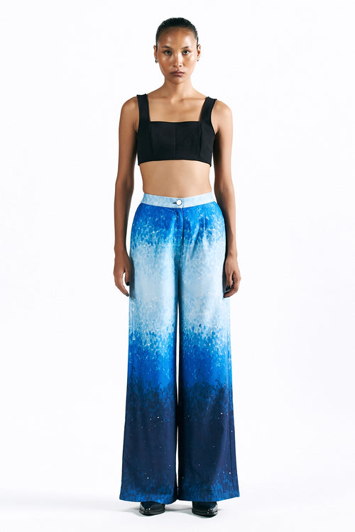 Mosaic Cobalt Straight Trousers