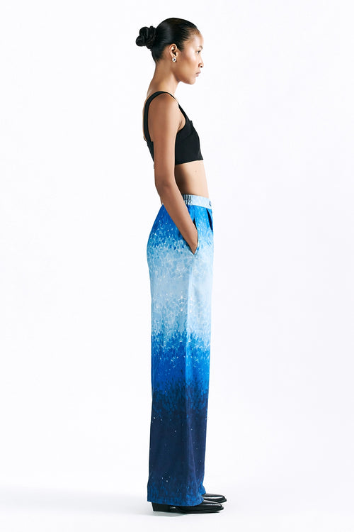 Mosaic Cobalt Straight Trousers
