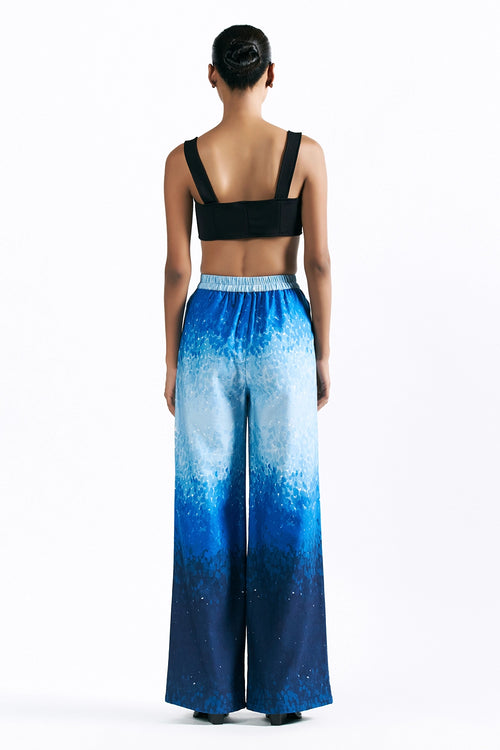 Mosaic Cobalt Straight Trousers