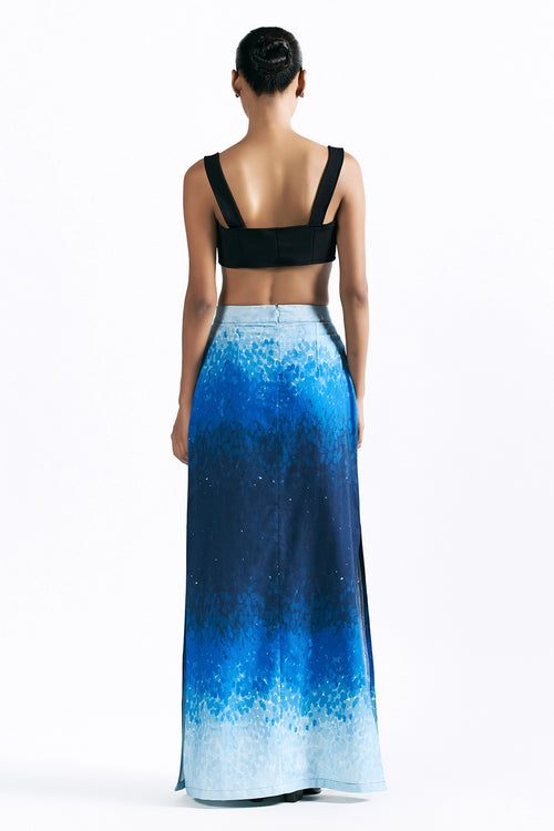 Mosaic Cobalt Maxi Skirt