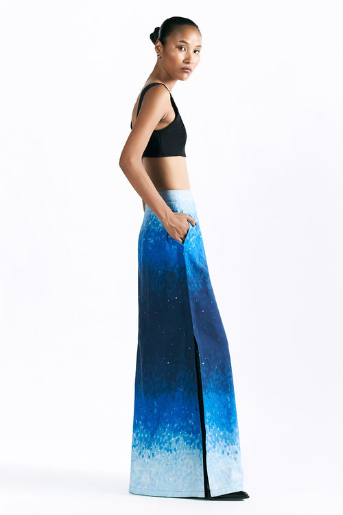 Mosaic Cobalt Maxi Skirt