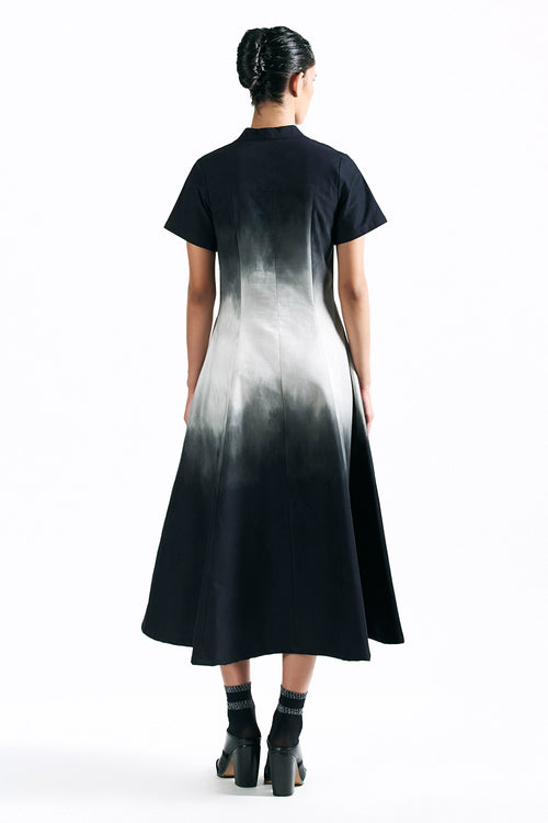 Midnight Wash Belted Midi Dress