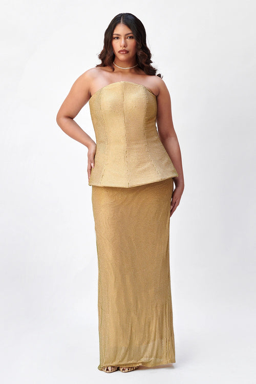Beige Murti Set With Skirt