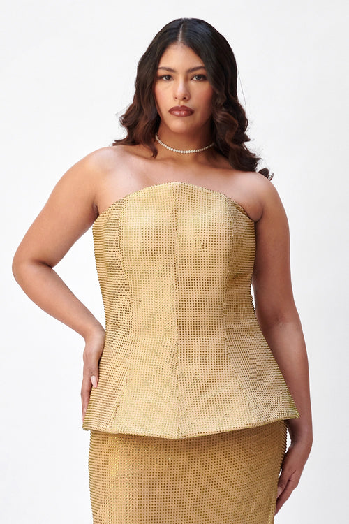 Beige Murti Set With Skirt