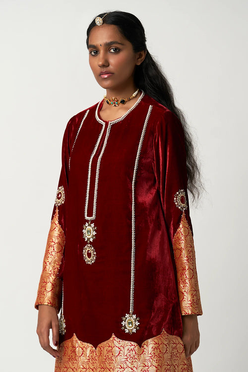 Ruby Amara Velvet Kurta