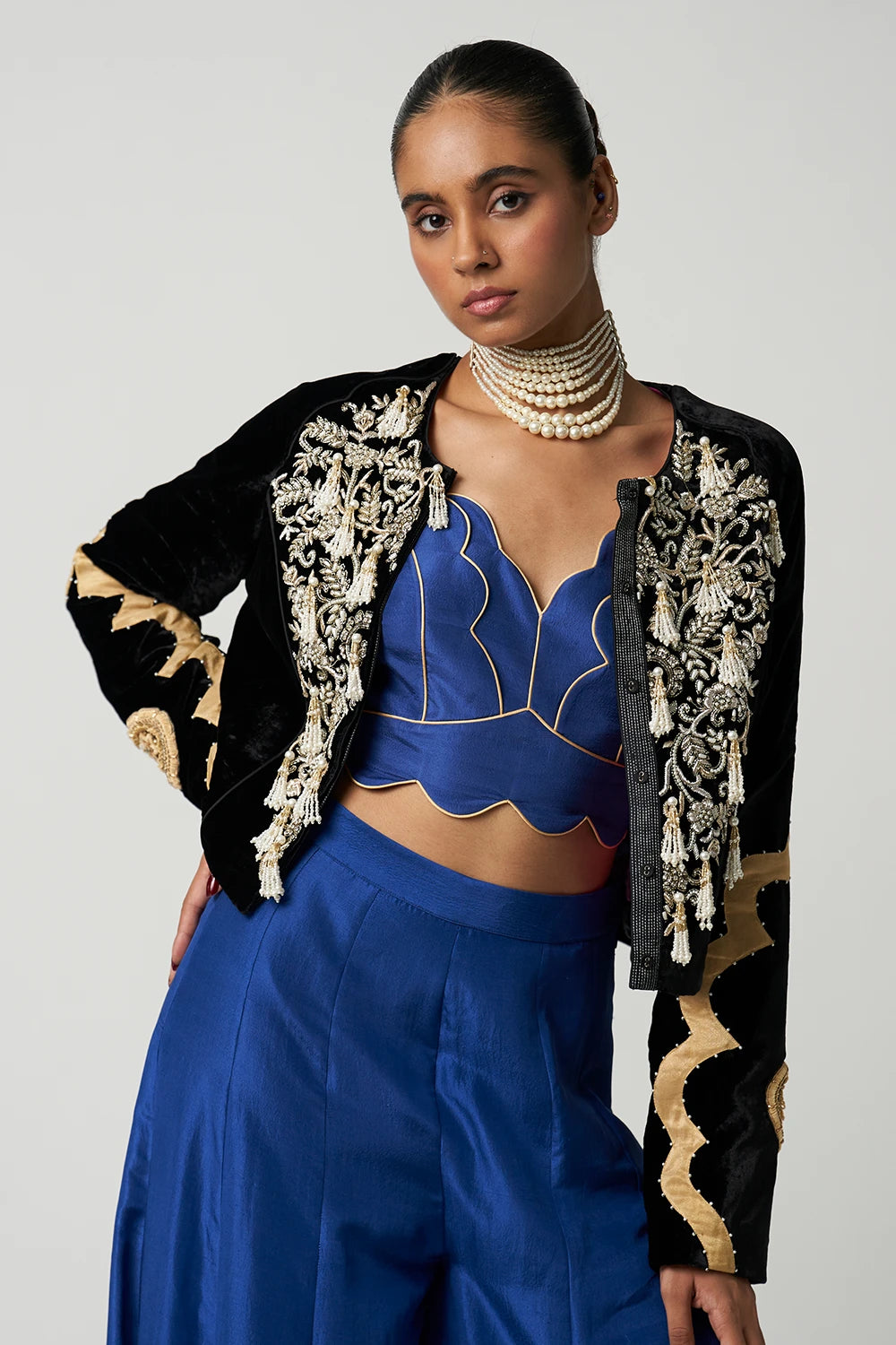 Shahi Mehrab Velvet Jacket