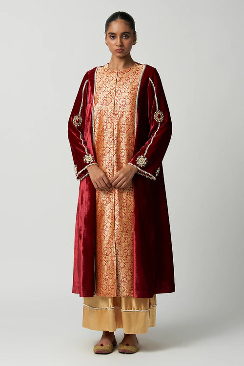 Begum Bahaar Velvet Brocade Kurta