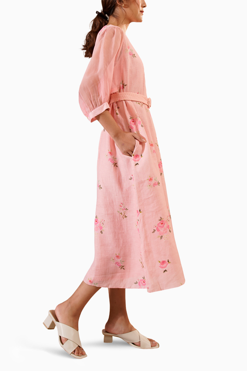 Pink Scarlett Digital Print Aline Dress