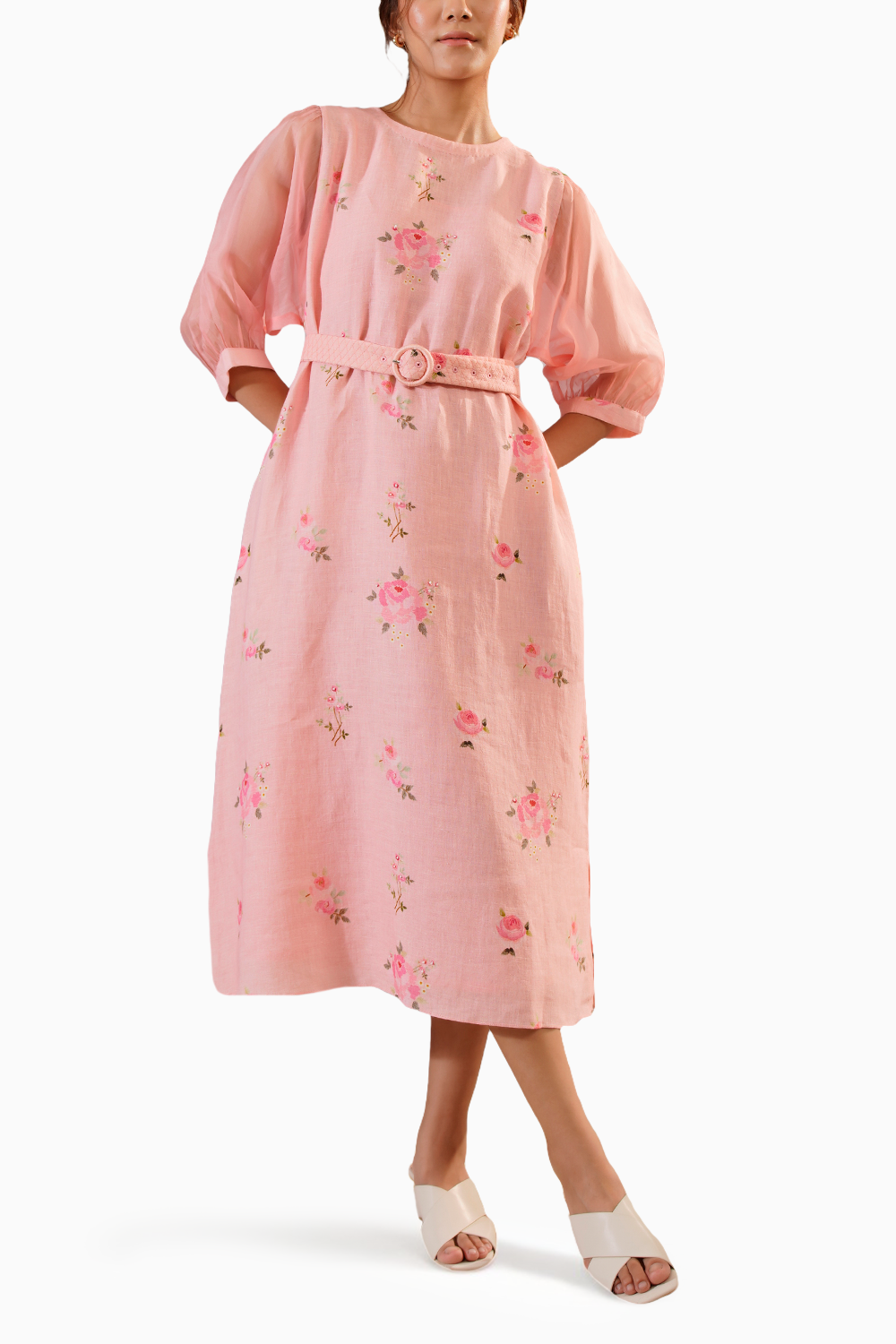 Pink Scarlett Digital Print Aline Dress