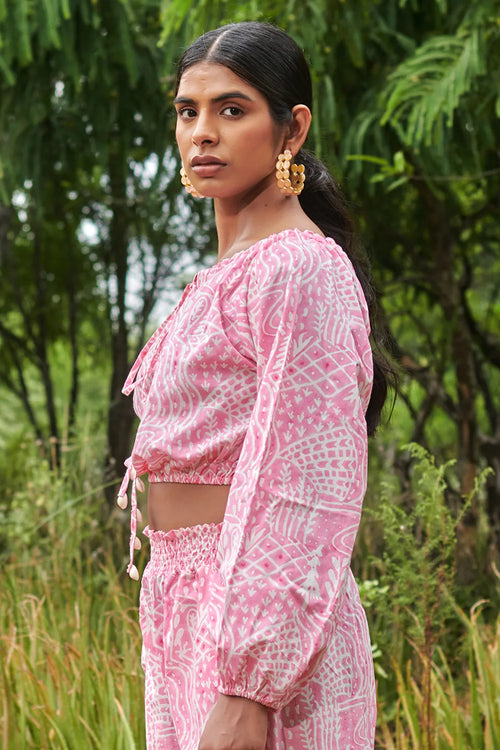 Meadow Boat Neck Tie Top