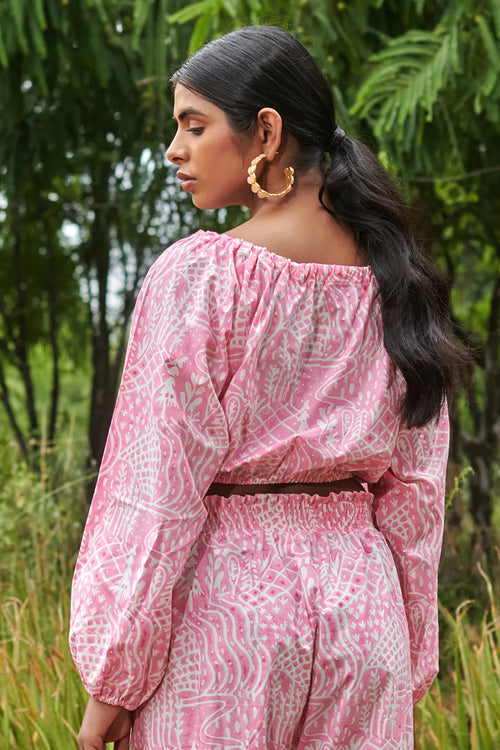 Meadow Boat Neck Tie Top
