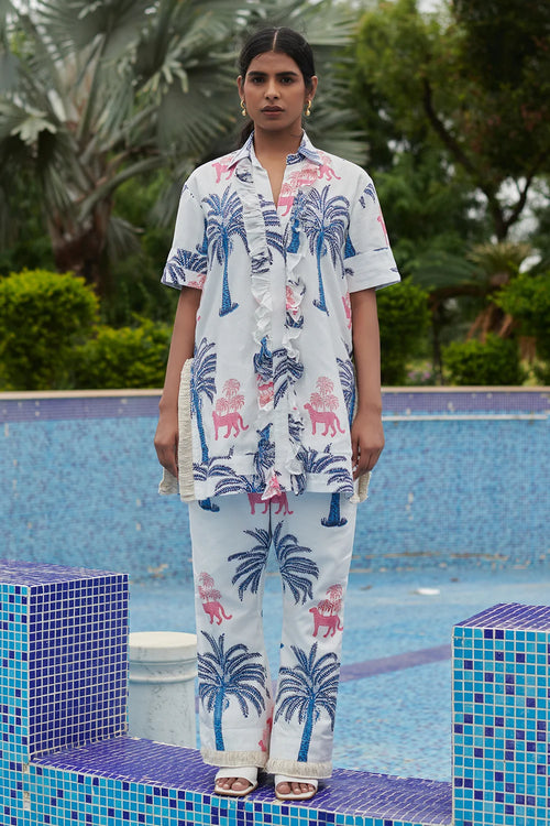 Khajoor Pink Panther Shirt Co-ord Set