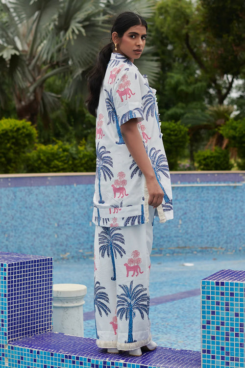 Khajoor Pink Panther Shirt Co-ord Set
