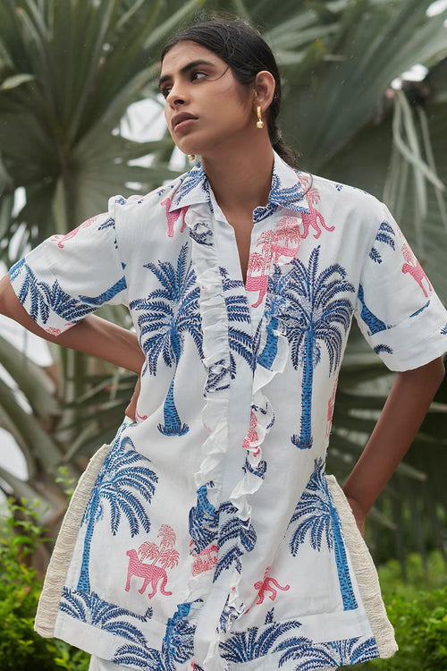 Khajoor Pink Panther Shirt Co-ord Set