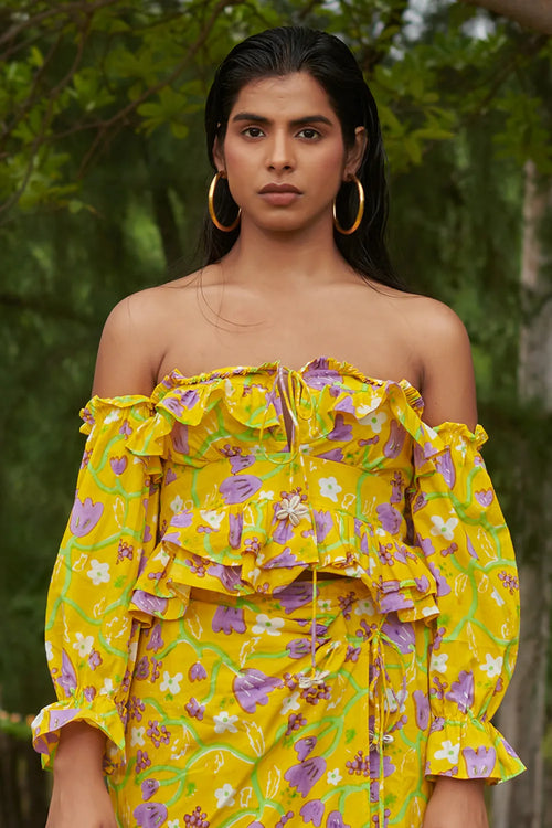 Hawaiin Off Shoulder Top Set