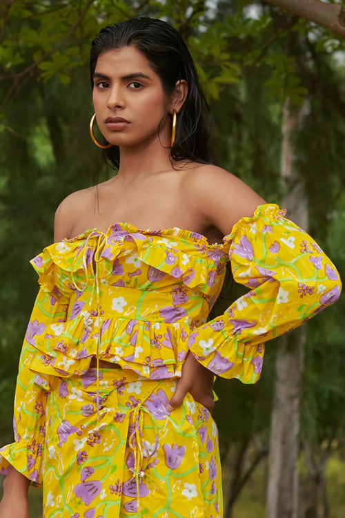 Hawaiin Off Shoulder Top Set