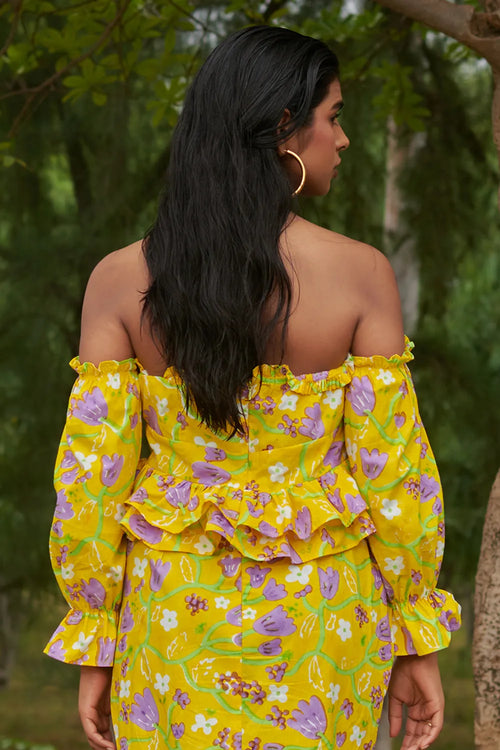 Hawaiin Off Shoulder Top Set