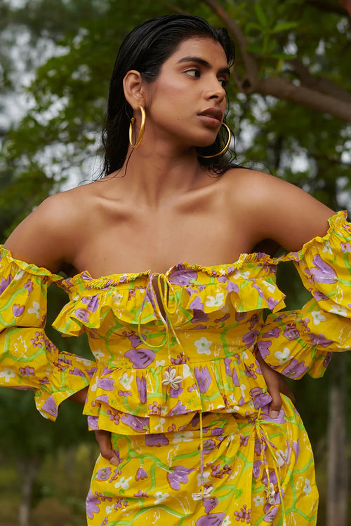 Le Lemon Fleur Hawaiian Co-ord Set