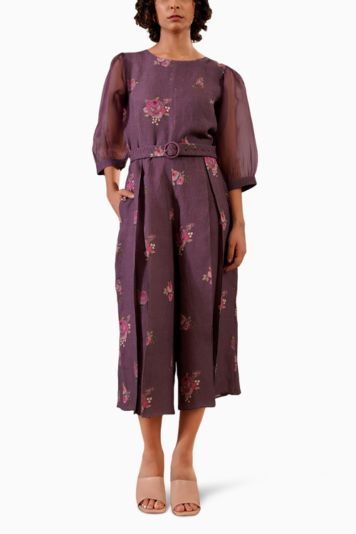 Lavender Scarlett Digital Print Jumpsuit