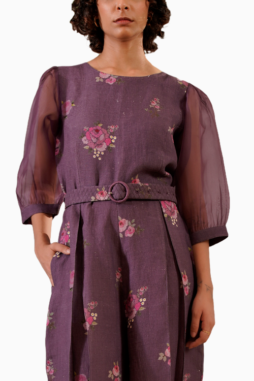 Lavender Scarlett Digital Print Jumpsuit