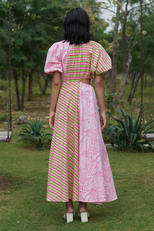Meadow Carnival Side Cut Dress