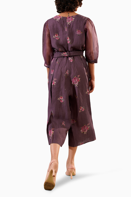 Lavender Scarlett Digital Print Jumpsuit