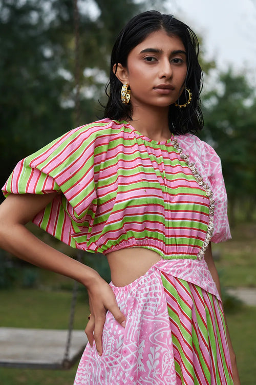 Meadow Carnival Side Cut Dress