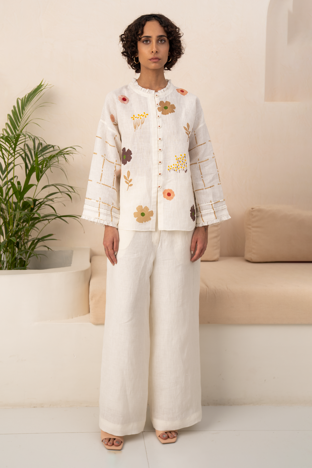 Ivory Linen Shirt and Pants