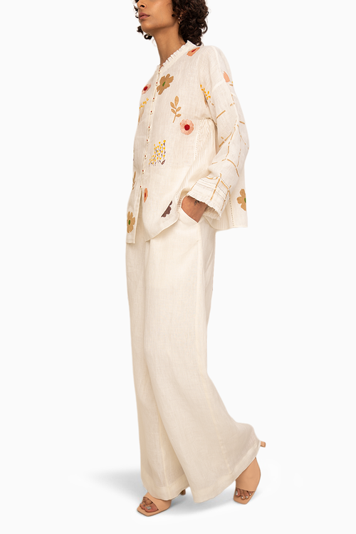 Ivory Linen Shirt and Pants