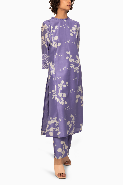 Twilight Floral Printed Tunic And Pant Set