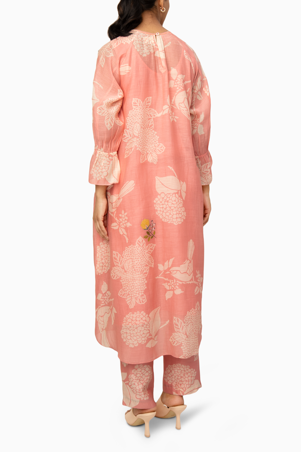 Pink Floral Printed Tunic and Pant