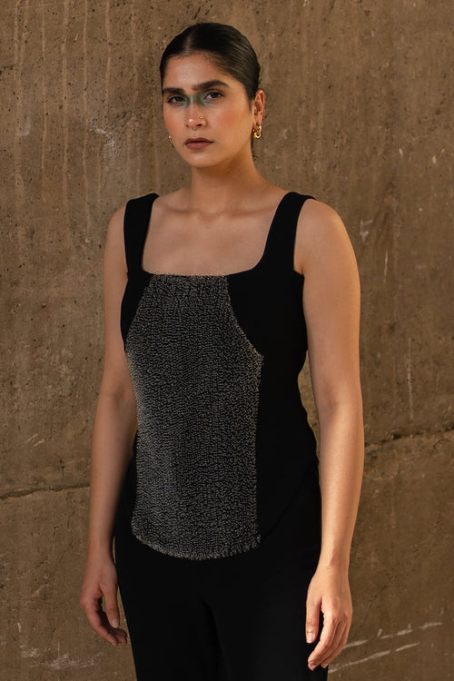 Black Corset Comfort Top